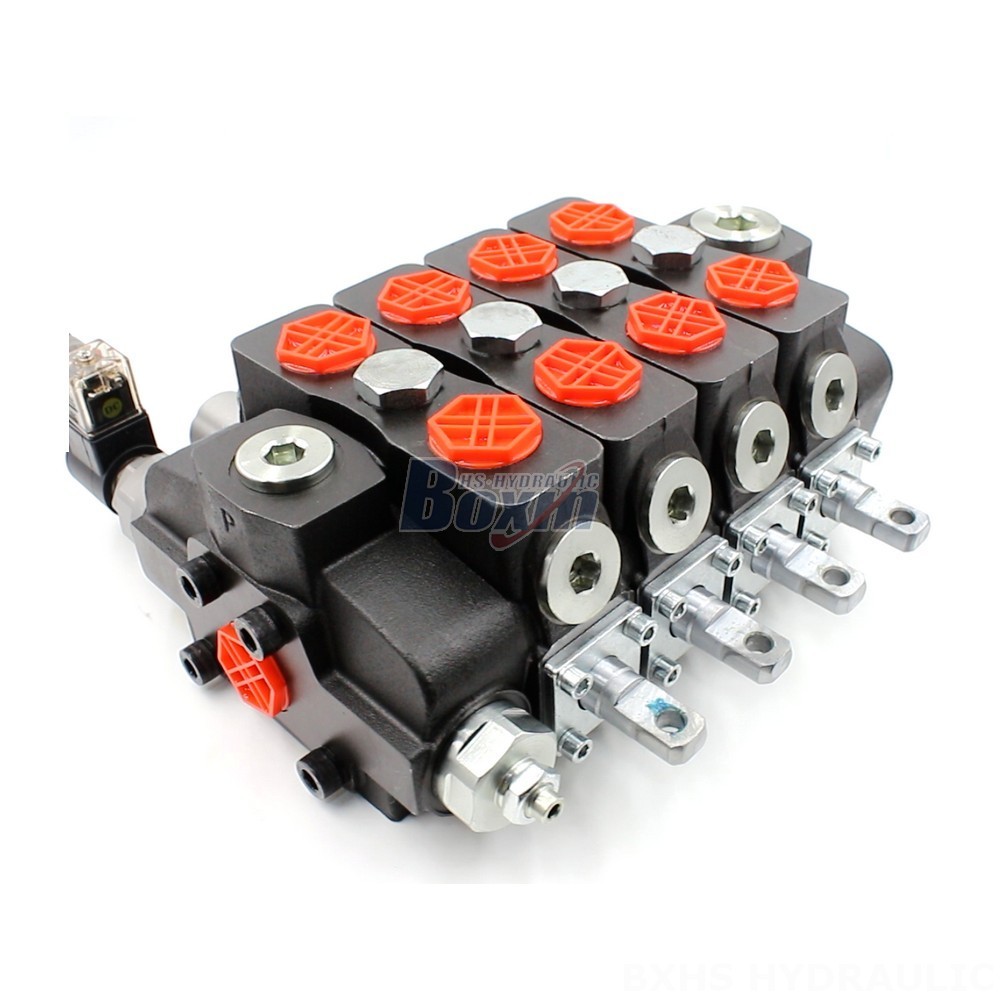SD8-Electric unloading valve Manual 4 Spool Sectional Directional Valve: Factory Direct Supply cover photo